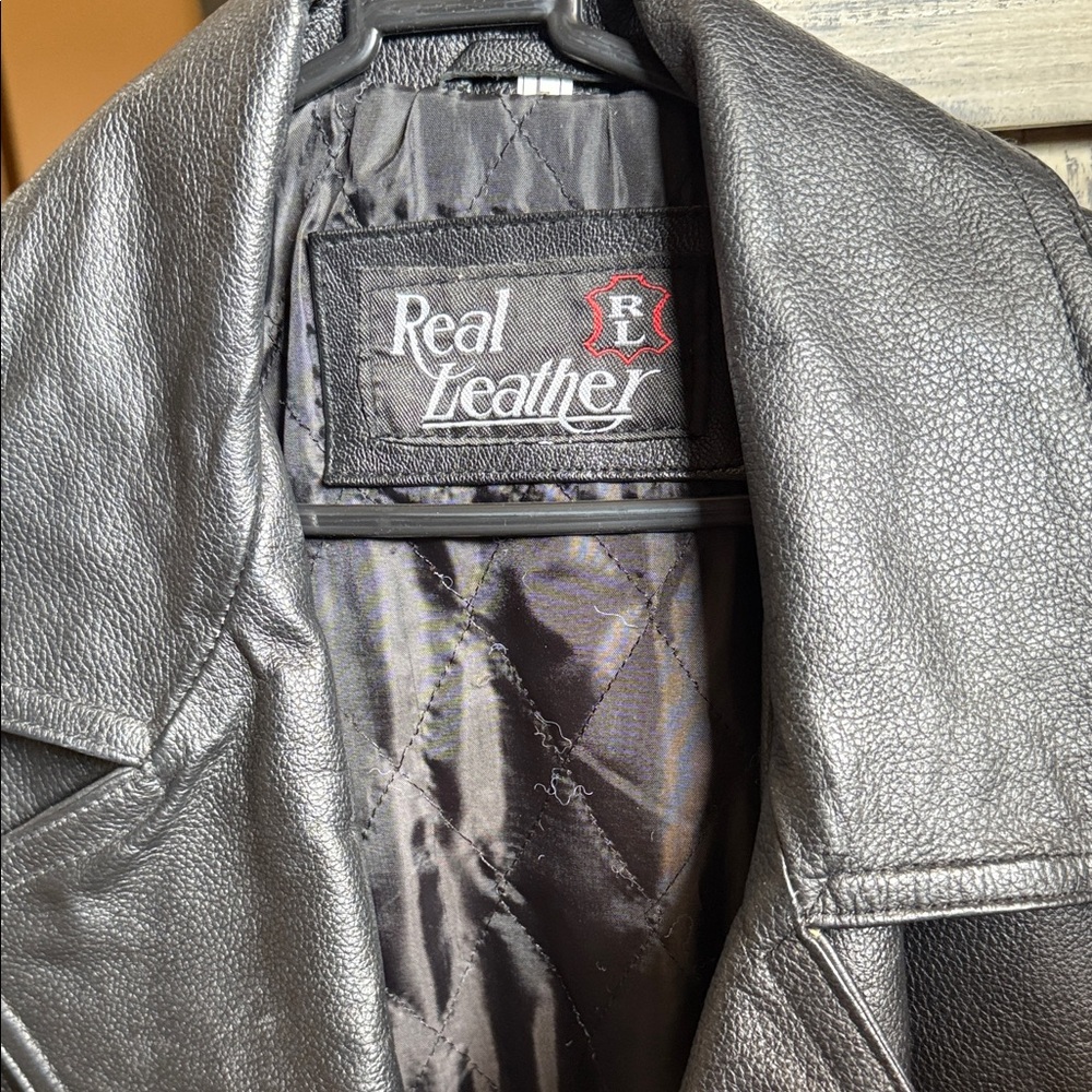 Real Leather Black Bomber Jacket